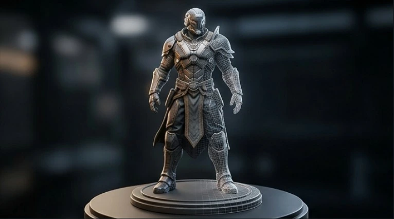Detailed 3D character sculpt